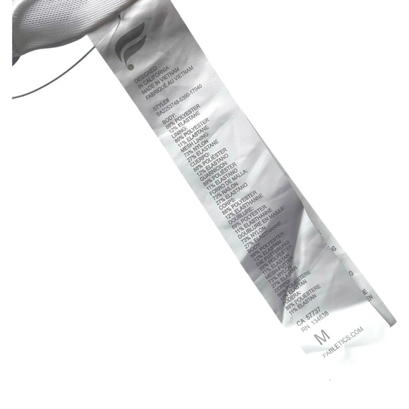 Fabletics On-The-Go Midi Medium Impact Sports Bra Gold/White Snake Size M NWT - Picture 12 of 15